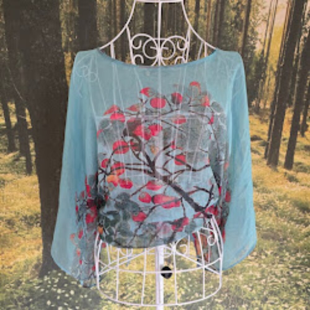 Cocoon House Silk Tree Print Top – L/XL